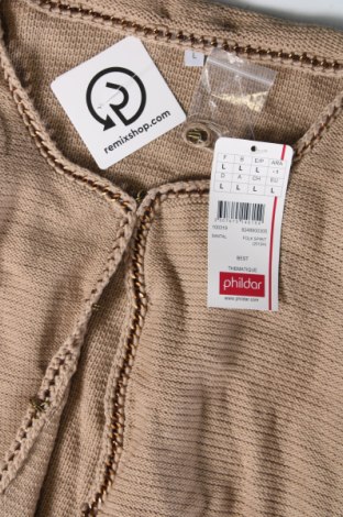 Damen Strickjacke Phildar, Größe L, Farbe Braun, Preis 9,99 €