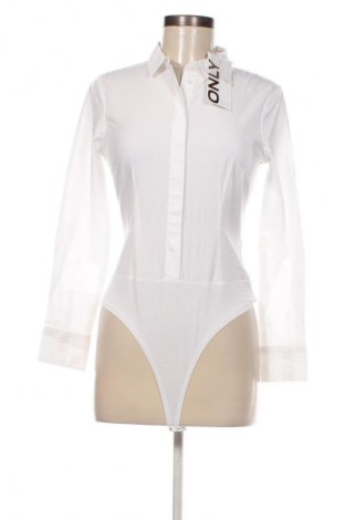 Γυναικείο πουκάμισο-κορμάκι ONLY, Μέγεθος S, Χρώμα Λευκό, Τιμή 11,86 €