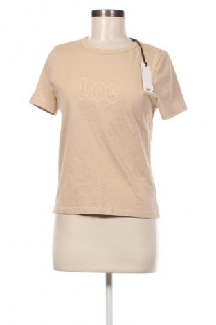 Damen T-Shirt Lee, Größe M, Farbe Beige, Preis 22,79 €