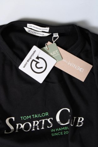 Γυναικείο t-shirt Tom Tailor, Μέγεθος XS, Χρώμα Μαύρο, Τιμή 11,99 €