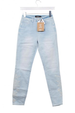 Damskie jeansy Desigual, Rozmiar XS, Kolor Niebieski, Cena 118,99 zł