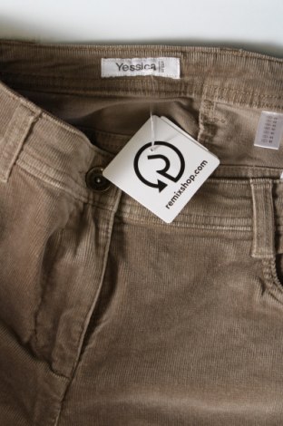 Pantaloni de velvet de femei Yessica, Mărime L, Culoare Gri, Preț 33,99 Lei