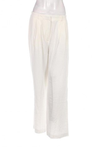 Pantaloni de femei A Lot Less x About You, Mărime L, Culoare Alb, Preț 102,99 Lei