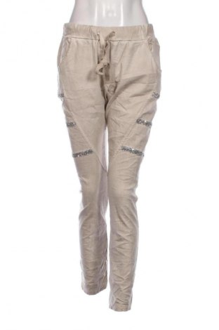 Pantaloni de femei Made In Italy, Mărime M, Culoare Bej, Preț 32,99 Lei