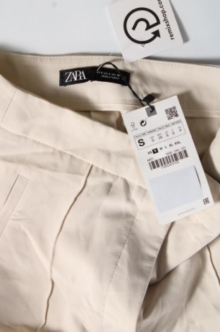 Damenhose Zara, Größe S, Farbe Ecru, Preis 43,14 €