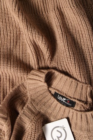 Damenpullover Love, Größe L, Farbe Braun, Preis 8,49 €