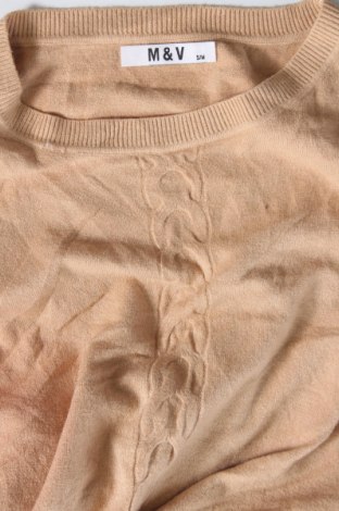 Damenpullover M&V, Größe S, Farbe Beige, Preis € 3,49