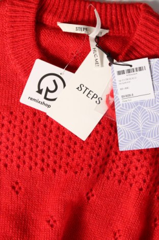 Damski sweter Steps, Rozmiar S, Kolor Czerwony, Cena 55,99 zł