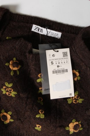 Damski sweter Zara, Rozmiar S, Kolor Brązowy, Cena 100,96 zł