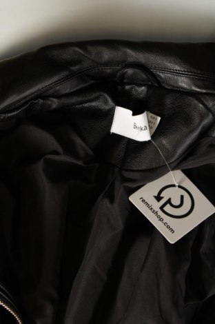 Geacă de piele pentru femei Bershka, Mărime S, Culoare Negru, Preț 104,99 Lei