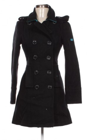 Γυναικείο παλτό Superdry, Μέγεθος XXS, Χρώμα Μαύρο, Τιμή 110,99 €