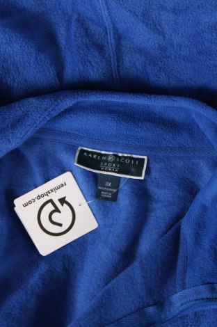 Γυναικεία ζακέτα fleece Karen Scott, Μέγεθος 3XL, Χρώμα Μπλέ, Τιμή 14,99 €