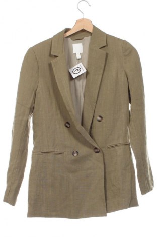 Damen Blazer H&M, Größe XS, Farbe Grün, Preis 15,99 €