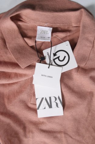 Детска блуза Zara, Размер 12-13y/ 158-164 см, Цвят Бежов, Цена 26,61 лв.