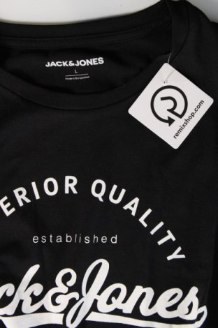 Мъжка тениска Jack & Jones, Размер L, Цвят Черен, Цена 14,99 лв.