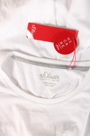 Ανδρικό t-shirt S.Oliver, Μέγεθος XXL, Χρώμα Λευκό, Τιμή 15,99 €