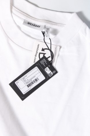 Tricou de bărbați Weekday, Mărime L, Culoare Alb, Preț 84,99 Lei