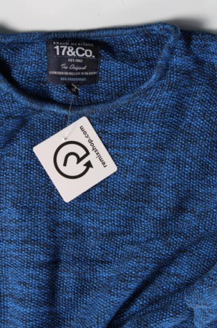 Herrenpullover 17 & Co., Größe M, Farbe Blau, Preis 20,29 €