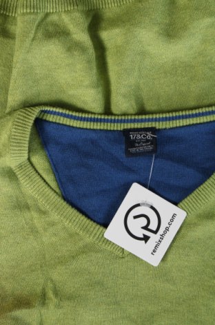 Herrenpullover 17 & Co., Größe M, Farbe Grün, Preis € 8,29