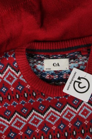 Herrenpullover C&A, Größe L, Farbe Rot, Preis € 9,29