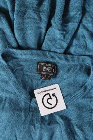 Herrenpullover F&F, Größe 3XL, Farbe Blau, Preis 9,49 €