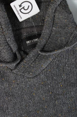 Herrenpullover Only & Sons, Größe M, Farbe Grau, Preis € 8,29