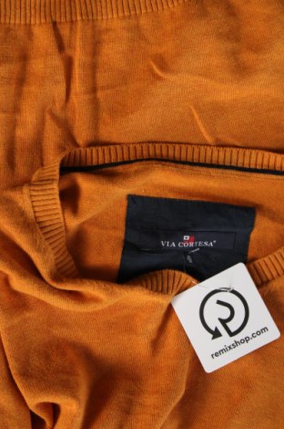 Herrenpullover Via Cortesa, Größe M, Farbe Gelb, Preis 8,29 €