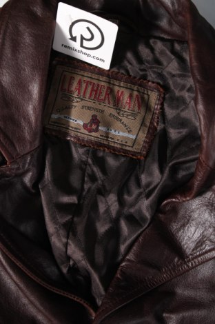 Мъжко кожено палто Leather Man, Размер L, Цвят Кафяв, Цена 88,29 лв.