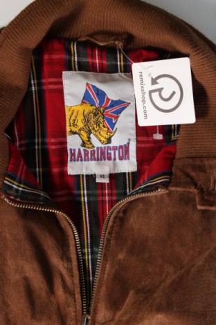 Ανδρικό δερμάτινο μπουφάν Harrington, Μέγεθος XL, Χρώμα Καφέ, Τιμή 172,99 €