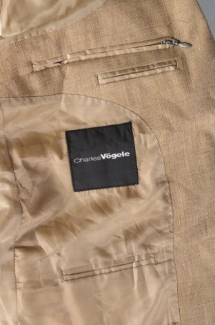 Herren Sakko Charles Vogele, Größe L, Farbe Beige, Preis 7,99 €