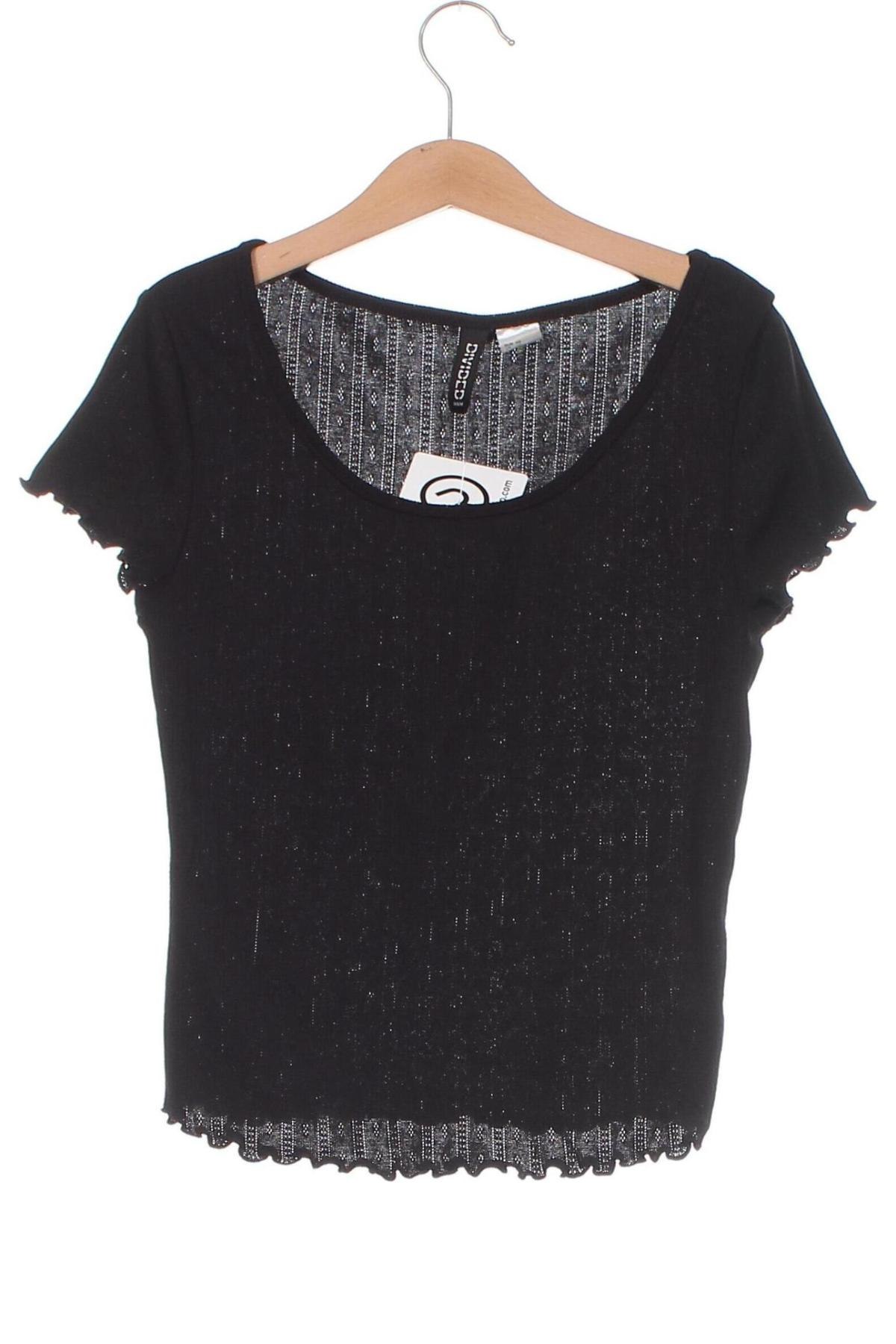 Damen Shirt H&M Divided, Größe XS, Farbe Schwarz, Preis € 4,99