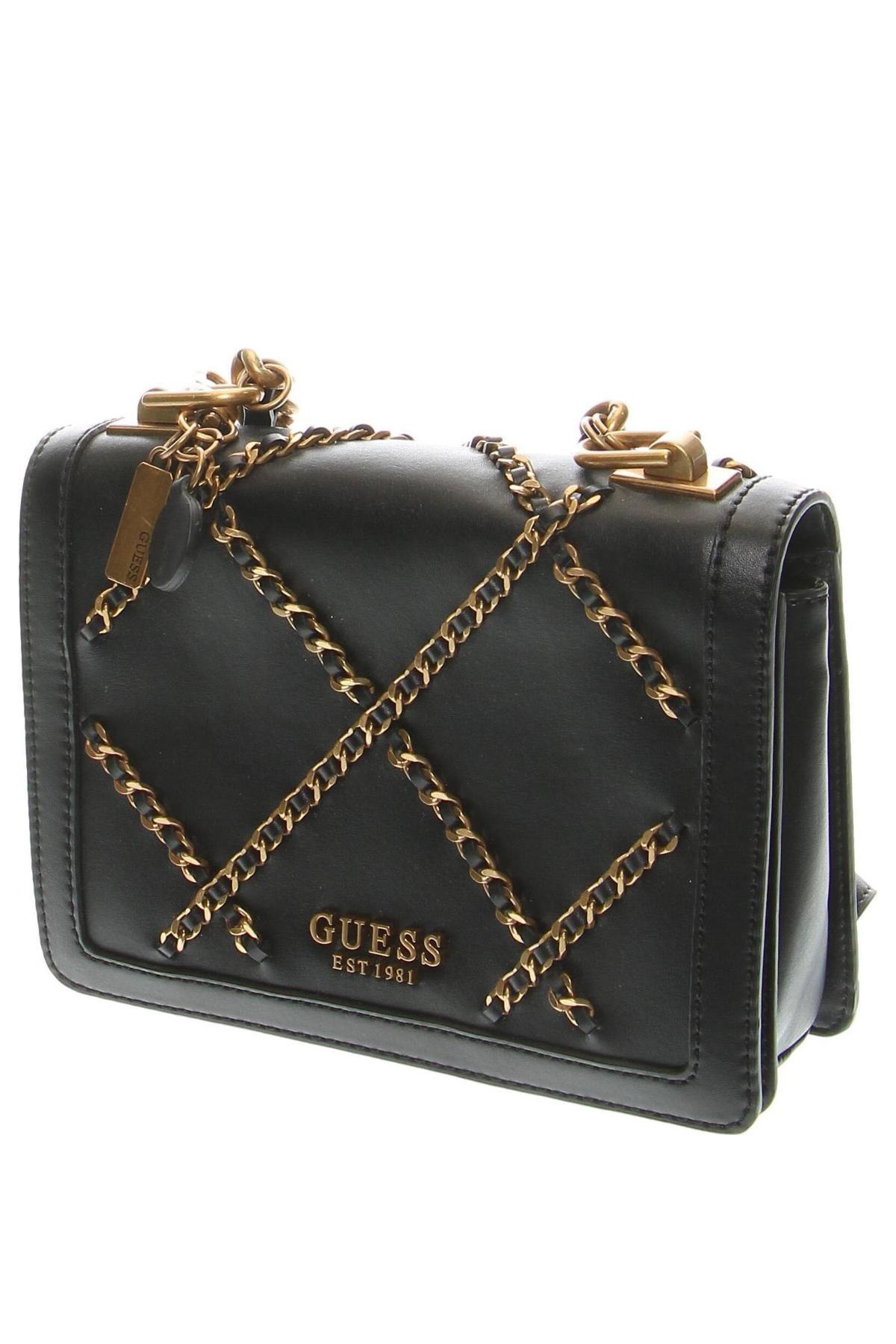 Дамска чанта Guess, Цвят Черен, Цена 172,49 лв.