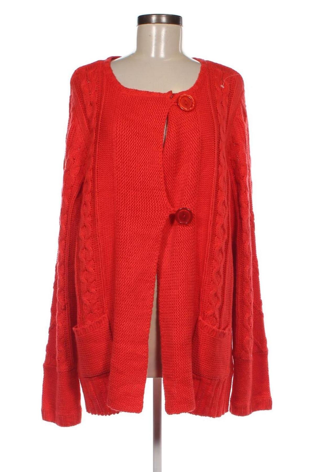 Damen Strickjacke Avenue, Größe 3XL, Farbe Rot, Preis € 32,99