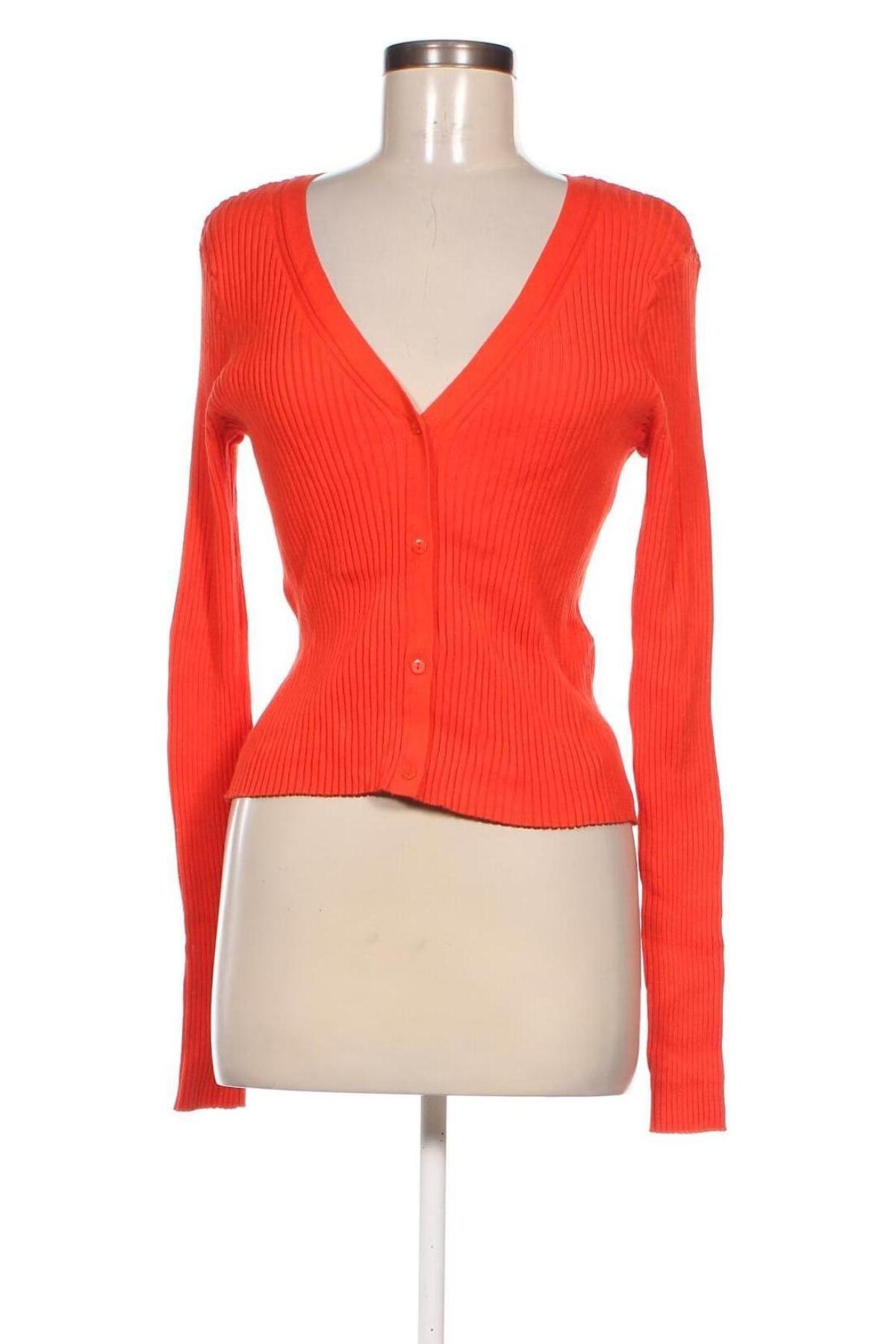 Damen Strickjacke H&M, Größe L, Farbe Orange, Preis 2,49 €