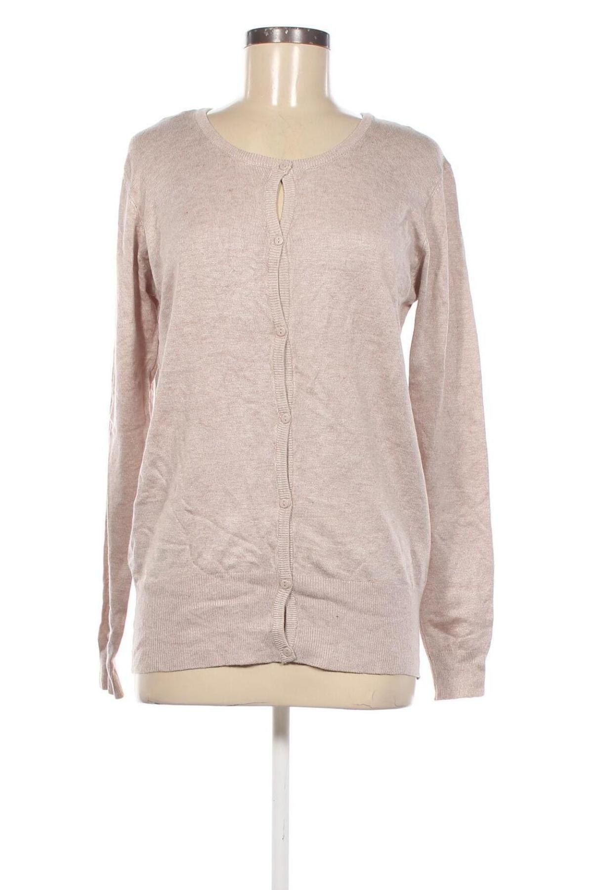 Damen Strickjacke Janina, Größe XL, Farbe Beige, Preis 7,99 €