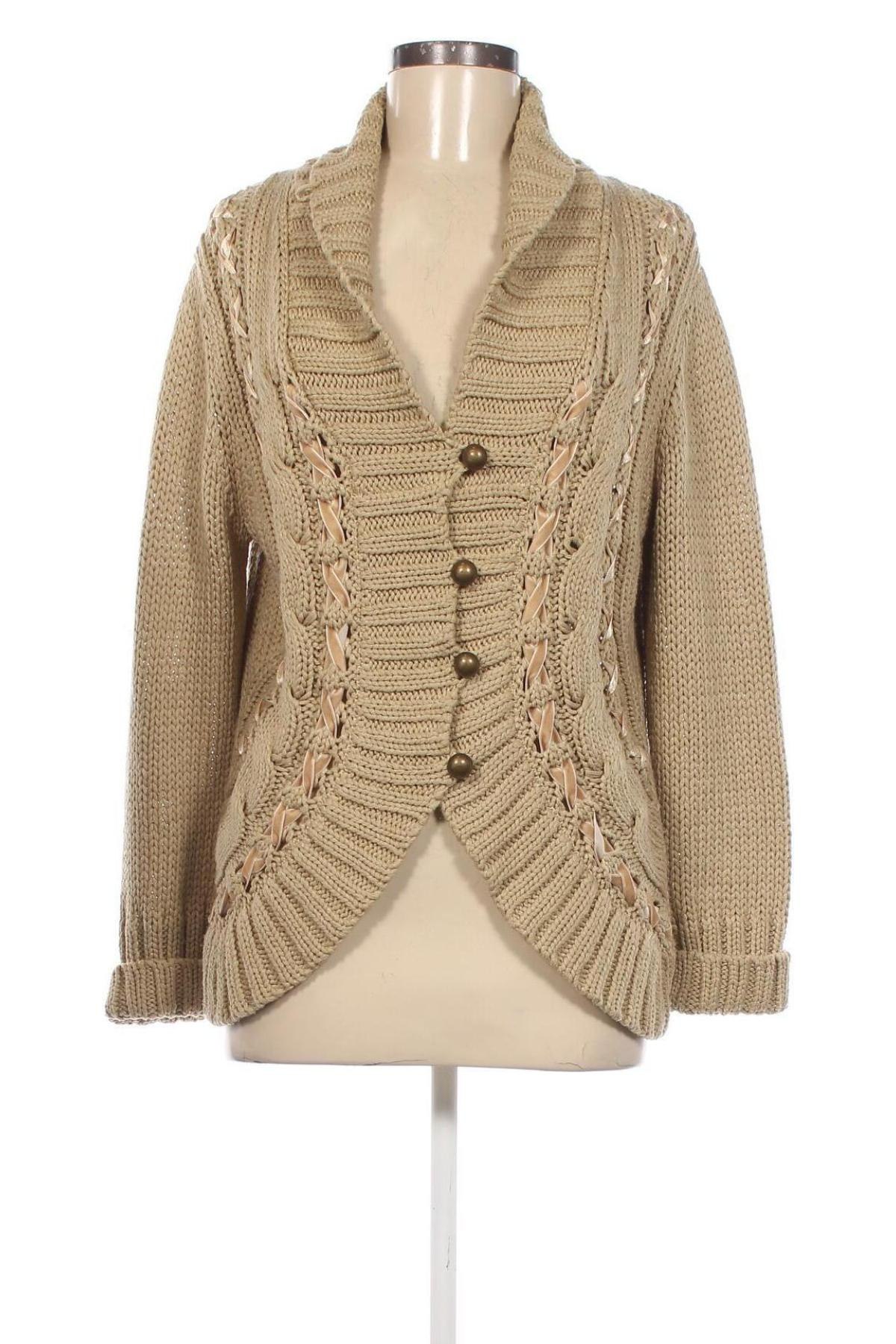 Damen Strickjacke Oui, Größe XL, Farbe Beige, Preis 19,99 €