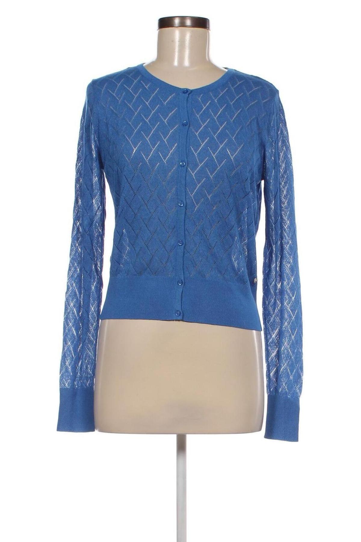 Damen Strickjacke Steps, Größe M, Farbe Blau, Preis 9,49 €