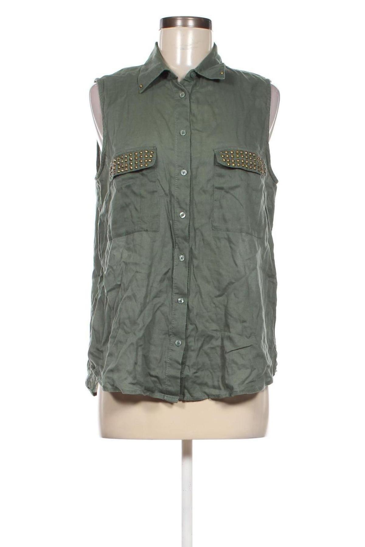 Cămașă de femei H&M L.O.G.G., Mărime XL, Culoare Verde, Preț 29,99 Lei