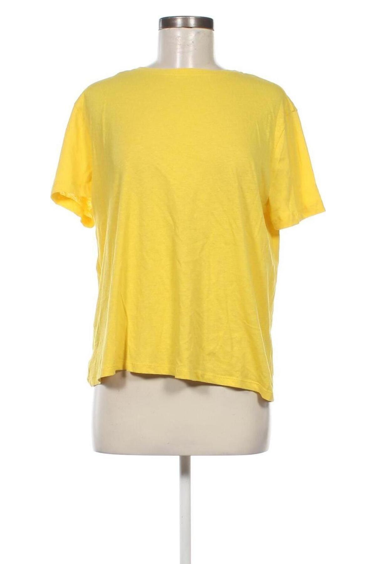 Damski T-shirt Mango, Rozmiar XL, Kolor Żółty, Cena 30,99 zł