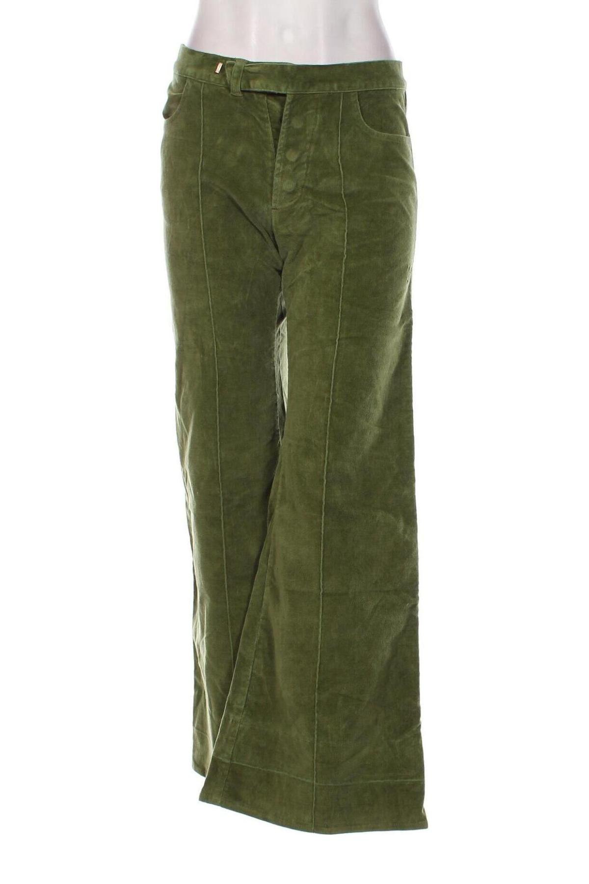 Pantaloni de velvet de femei Oxbow, Mărime S, Culoare Verde, Preț 166,99 Lei