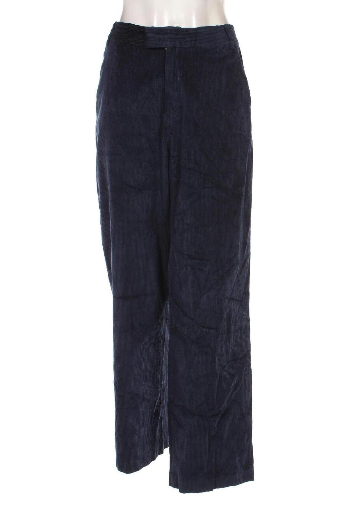 Pantaloni de velvet de femei United Colors Of Benetton, Mărime XL, Culoare Albastru, Preț 36,99 Lei