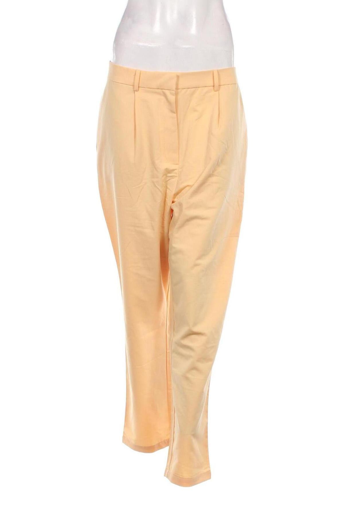 Pantaloni de femei Guido Maria Kretschmer for About You, Mărime L, Culoare Galben, Preț 91,99 Lei