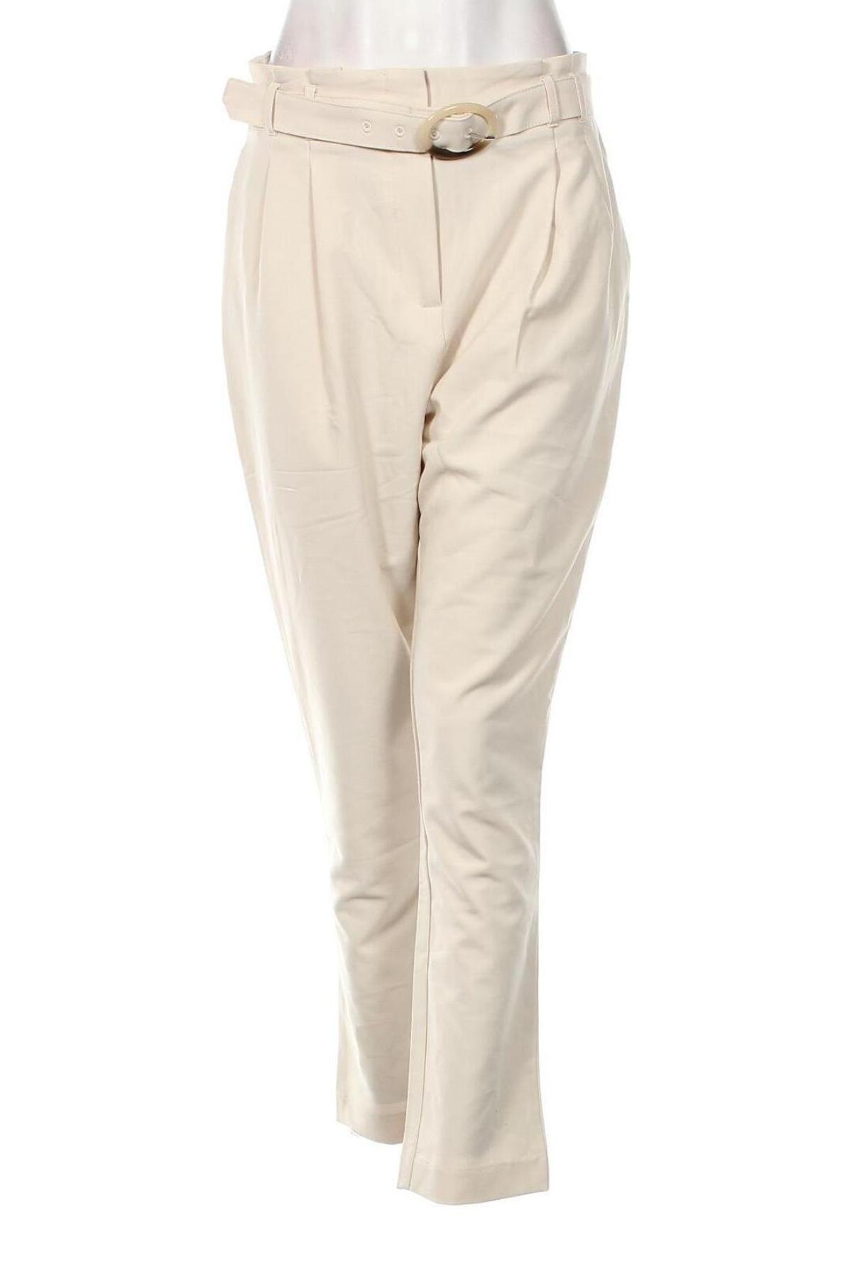 Pantaloni de femei Guido Maria Kretschmer for About You, Mărime M, Culoare Ecru, Preț 61,49 Lei