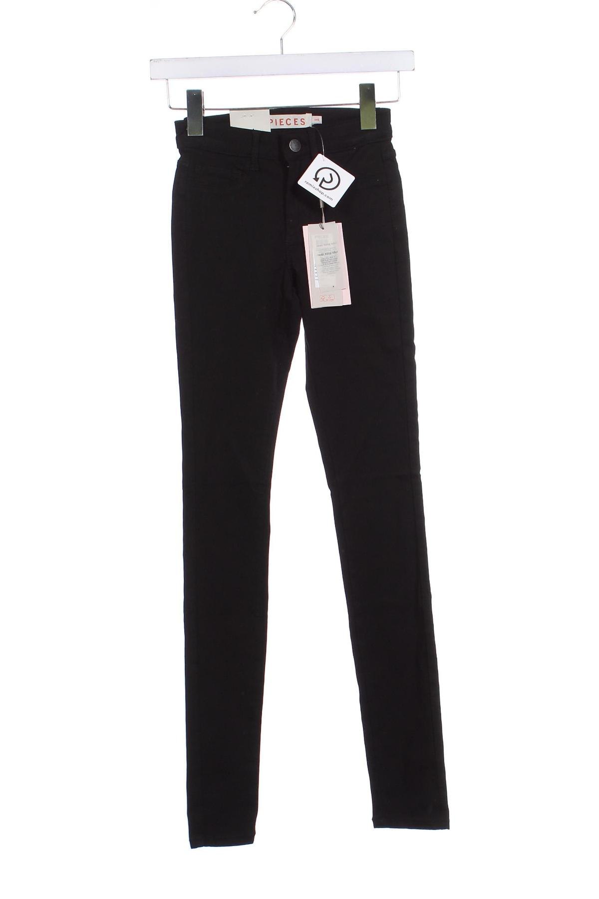 Pantaloni de femei Pieces, Mărime XXS, Culoare Negru, Preț 83,99 Lei