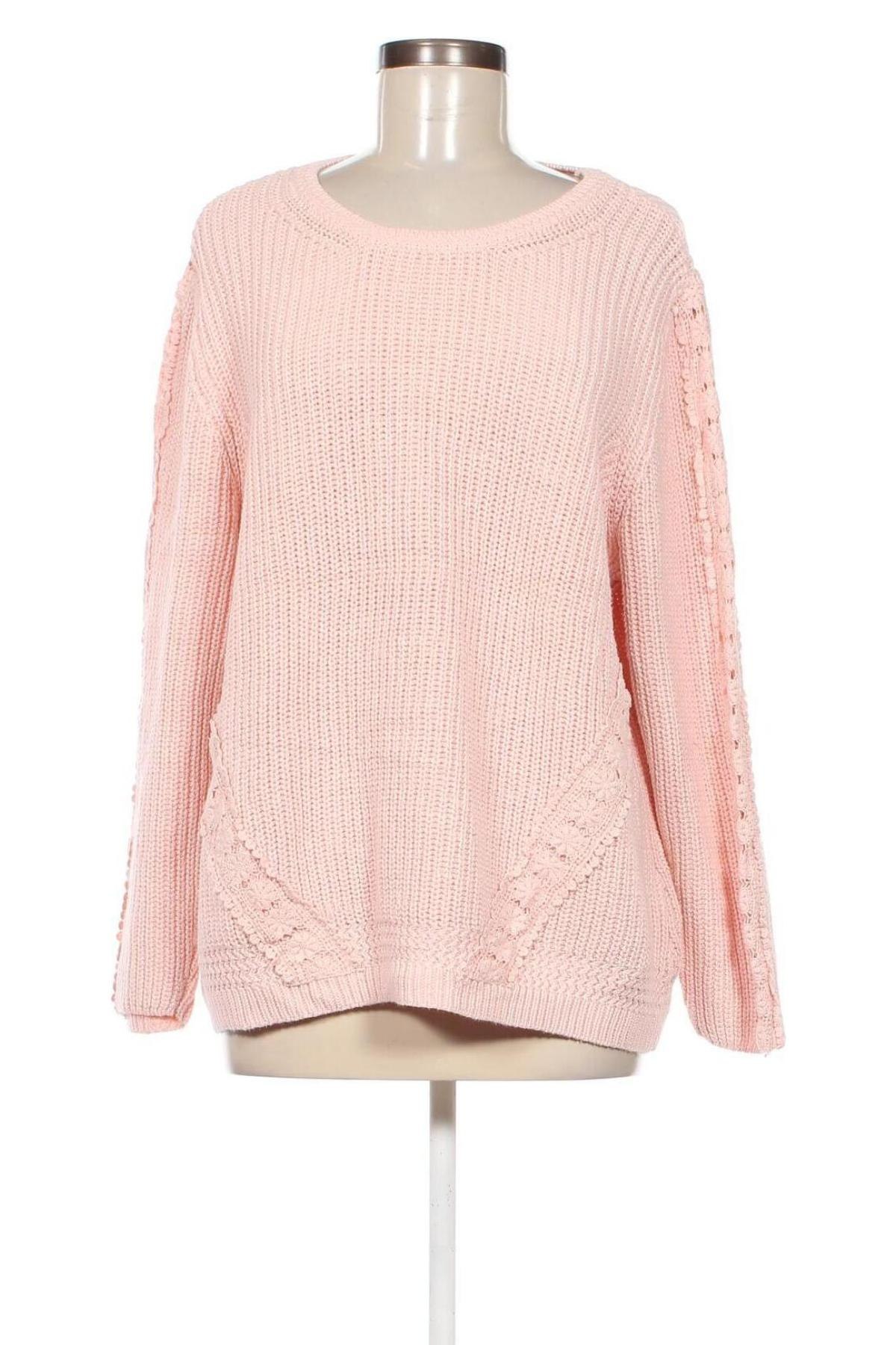 Damenpullover John Baner, Größe XXL, Farbe Rosa, Preis 8,49 €