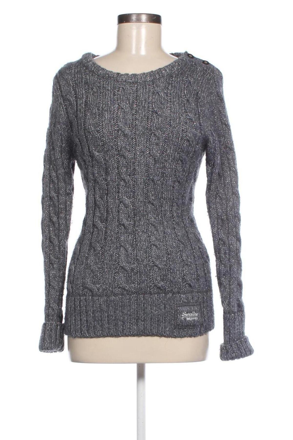 Damenpullover Superdry, Größe M, Farbe Grau, Preis 32,71 €