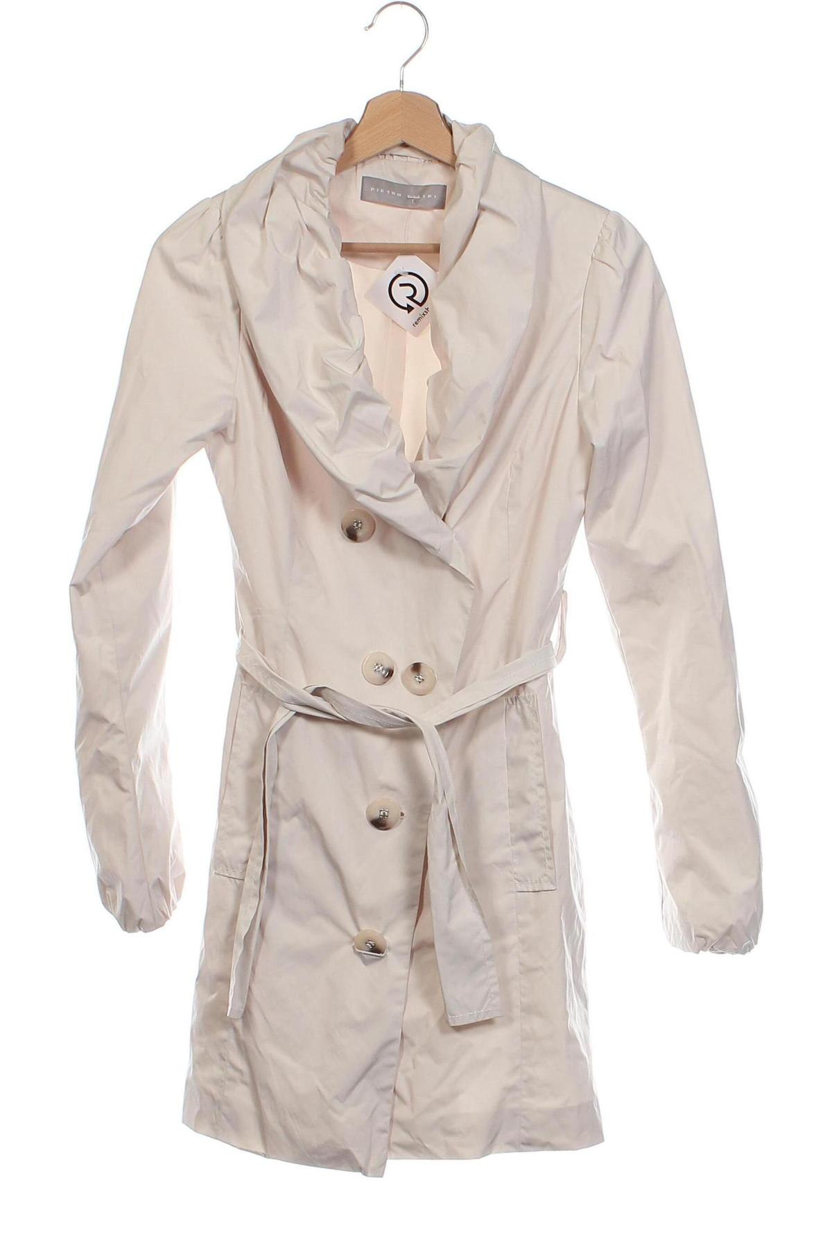 Trench de femei Pietro Filipi, Mărime XS, Culoare Ecru, Preț 121,99 Lei