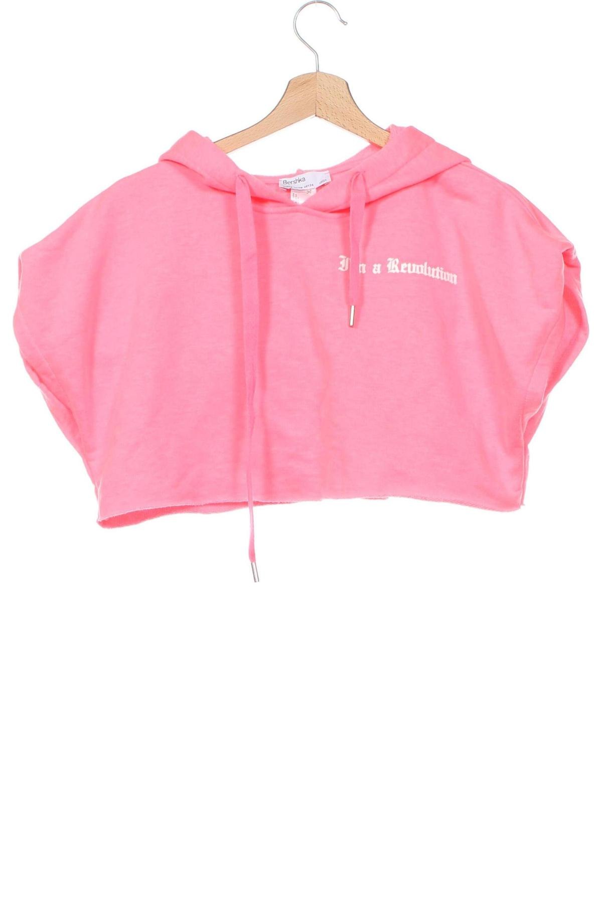 Damen Sweatshirt Bershka, Größe XS, Farbe Rosa, Preis € 2,99