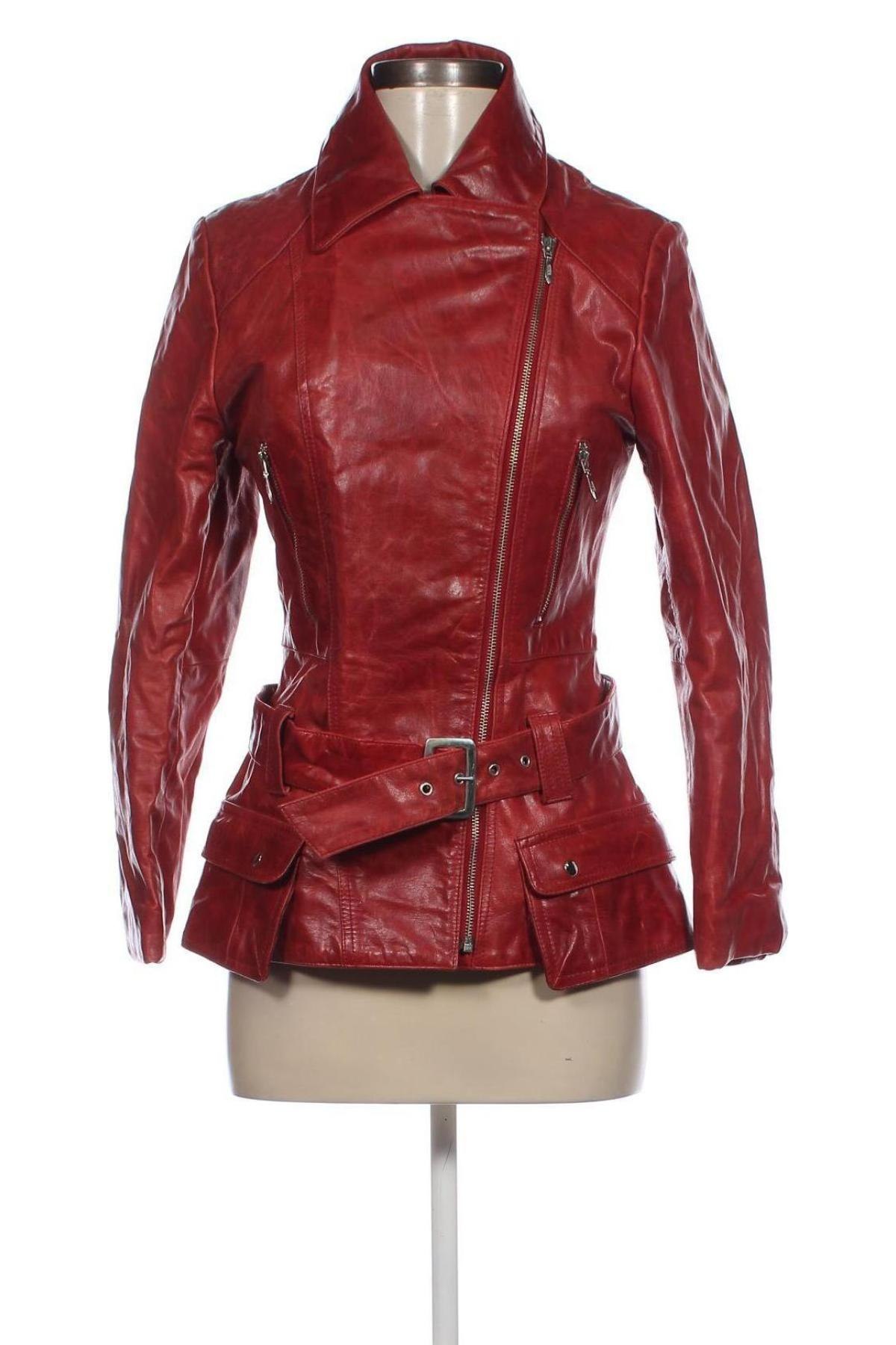 Damen Lederjacke, Größe M, Farbe Rot, Preis 67,79 €