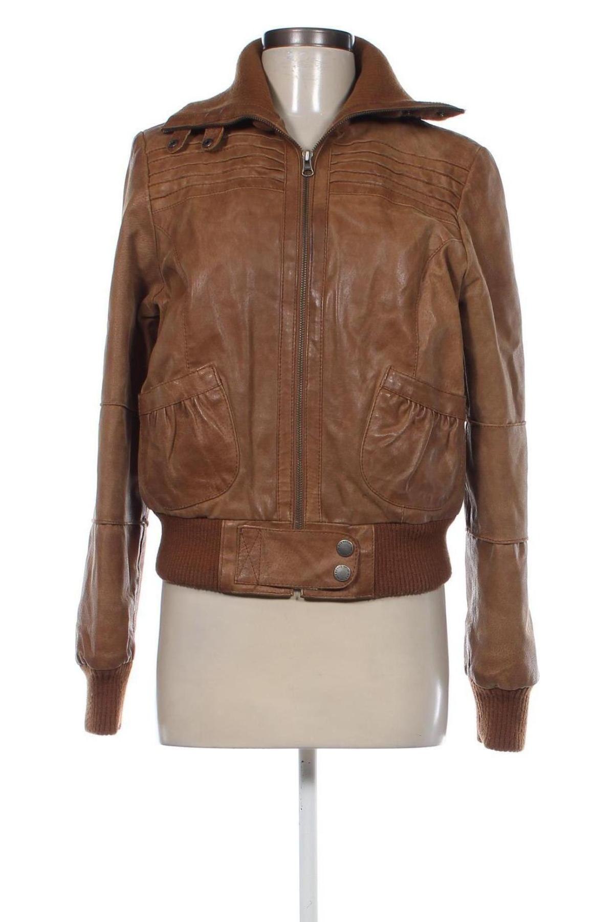 Damen Lederjacke, Größe L, Farbe Beige, Preis € 67,79